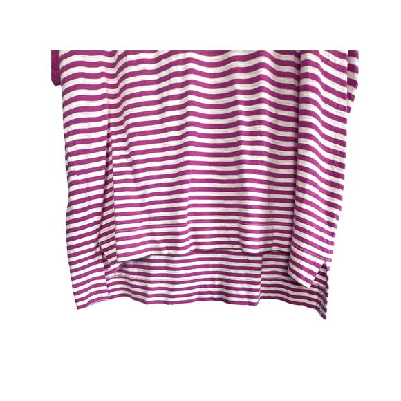 CAbi Striped Short Sleeve Tee Pink White Style 6212 Size Medium - Picture 3 of 5